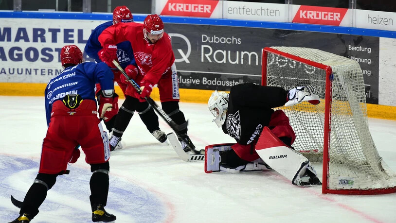 Wieder auf dem Eis: Die Lakers haben am Montag das Mannschaftstraining auf dem Eis aufgenommen. Wieder auf dem Eis: Die Lakers haben am Montag das Mannschaftstraining auf dem Eis aufgenommen.