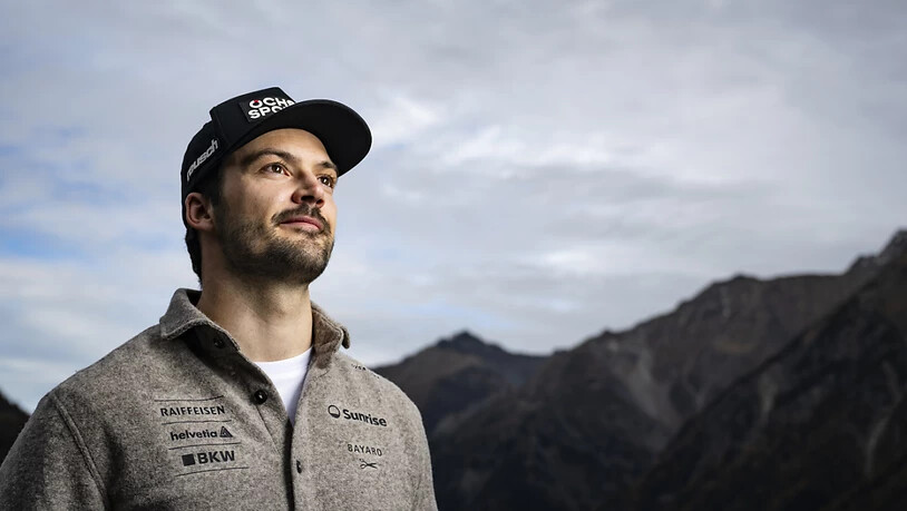Loïc Meillard erwischte am Sonntagmorgen beim Einfahren in Sölden einen Schlag auf den Rücken