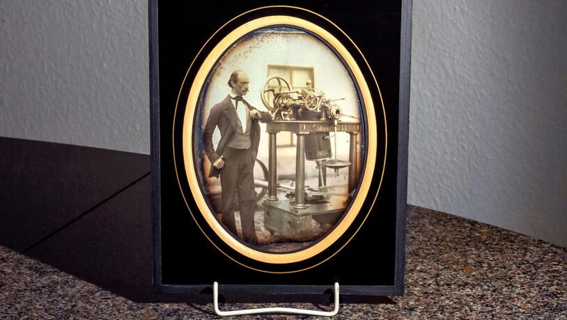 Historisches Kleinod: Die Daguerreotypie aus dem Jahr 1853 zeigt den Bündner Erfinder und Ingenieur Johann Jakob Gutknecht.