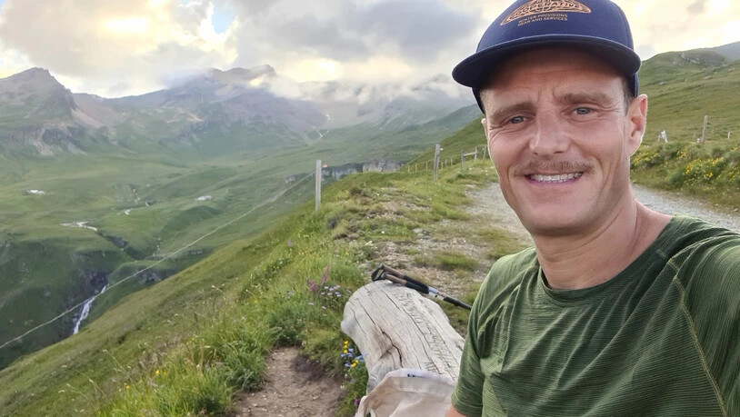 Kurze Pause zwischendurch: Nicht auf jedem Trail Run geht es Mario Hipleh darum, der Schnellste zu sein.