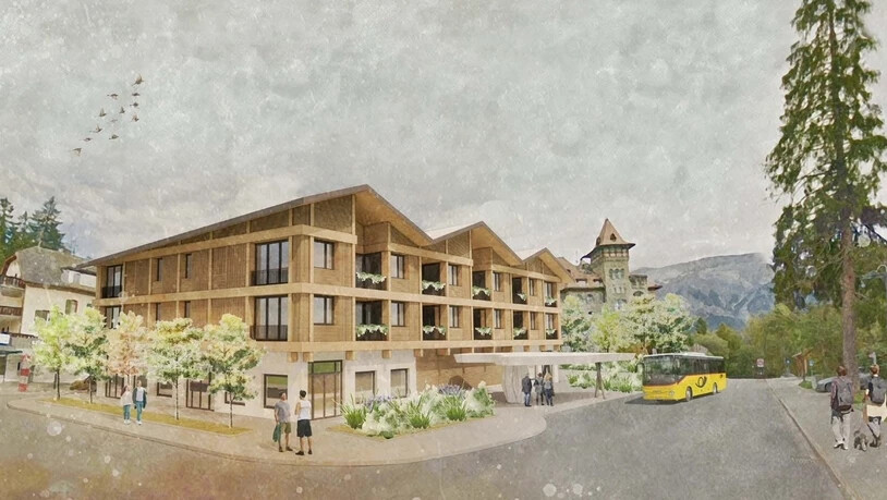 Gut gelegen und gut erreichbar: So stellt sich die Churer Firma Gutgrün das medizinische Zentrum auf dem Areal der Alten Post in Flims Waldhaus vor. Gut gelegen und gut erreichbar: So stellt sich die Churer Firma Gutgrün das medizinische Zentrum auf dem Areal der Alten Post in Flims Waldhaus vor.