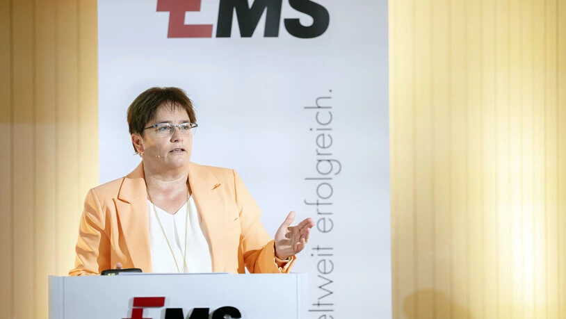 Ems-Chefin Magdalena Martullo informiert an der Bilanzmedienkonferenz über den Geschäftsgang bei der Ems-Gruppe. Ems-Chefin Magdalena Martullo informiert an der Bilanzmedienkonferenz über den Geschäftsgang bei der Ems-Gruppe.