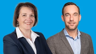 Die Kandidatin und der Kandidat: Petra Zentner-Erni ist Geschäftsfrau und Patrick Landolt arbeitet als Agenturleiter der Suva.
