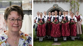 Jede Tracht muss nach strengen Vorschrift hergestellt werden, sagt Damenschneiderin Lydia Bissig über die Trachten der Esaf-Ehrendamen.