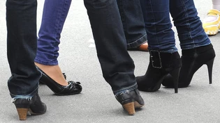 Am 14. Juni findet auch in Graubünden ein Frauenstreik statt. Frauenstreik High Heels Chur Unia