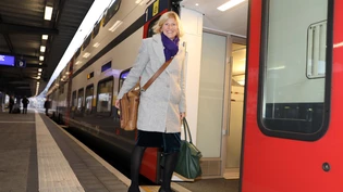 Nationalrätin Sandra Locher steigt in Chur in den Zug nach Bern. Sandra Locher