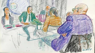 Ausführliche Befragung: Die Vorsitzende Richterin Bettina Flütsch (ganz links) nimmt eine Zeugin unter die Lupe. Der beschuldigte Richter hört aufmerksam zu.