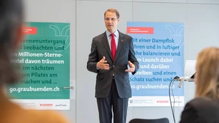 RhB-Direktor Renato Fasciati stellte am Donnerstag die neue Plattform vor.