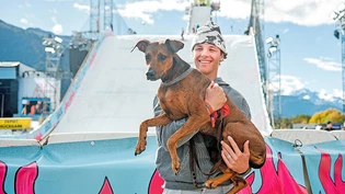 Zaungast mit Hund: Moritz Boll verfolgt nach seinem frühen Aus den zweiten Teil der Qualifikation. Zaungast mit Hund: Moritz Boll verfolgt nach seinem frühen Aus den zweiten Teil der Qualifikation.