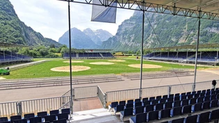 Alles bereit: In dieser Arena in Mollis werden am Sonntag die Schwinger zusammengreifen. 