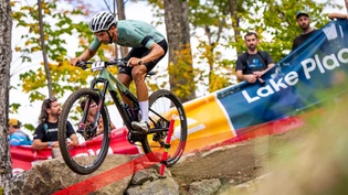 Rasant unterwegs: Marcel Guerrini wird in Lake Placid Vierter.