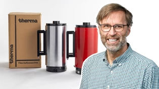 Eine klare einfache Form: Die Kaffeemaschine von 1962 ist eine der Perlen im Therma Schaulager, das Thomas Schätti neu eingerichtet hat. Eine klare einfache Form: Die Kaffeemaschine von 1962 ist eine der Perlen im Therma Schaulager, das Thomas Schätti neu eingerichtet hat.