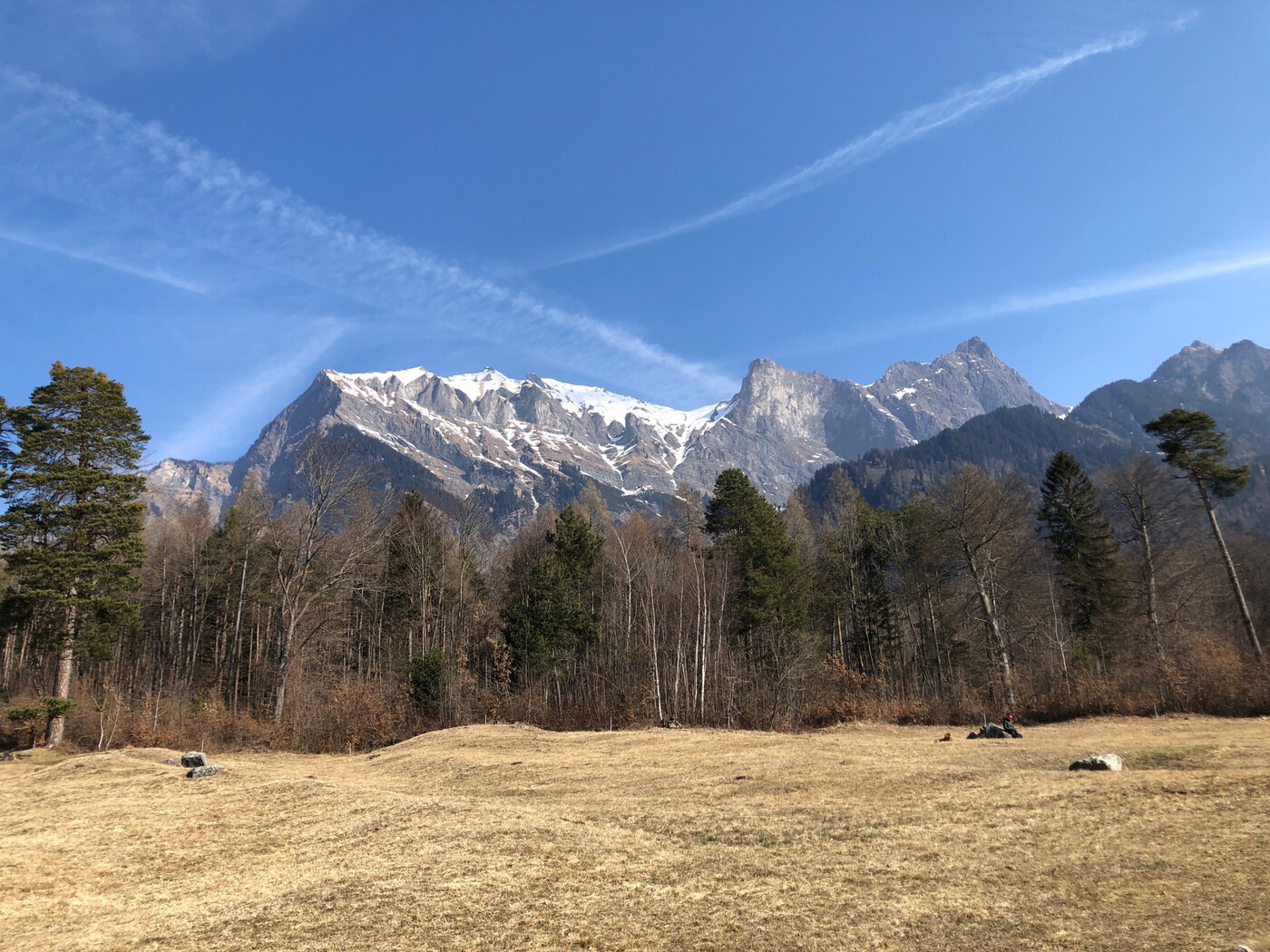 Ein weiterer bekannter Berg in Graubünden: Mit Schnee bedeckt ist hier der Falknis (2560 Meter über Meer).