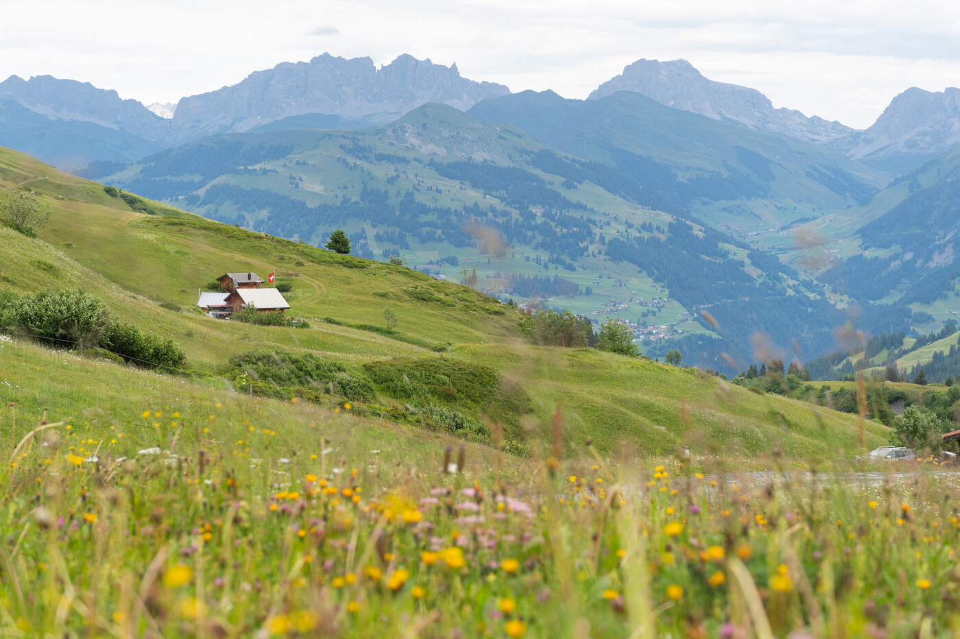 Blick auf ein Maiensäss auf den Fideriser Heuberge: Stehen sie in Schutzzonen, sind die Vorschriften strenger.