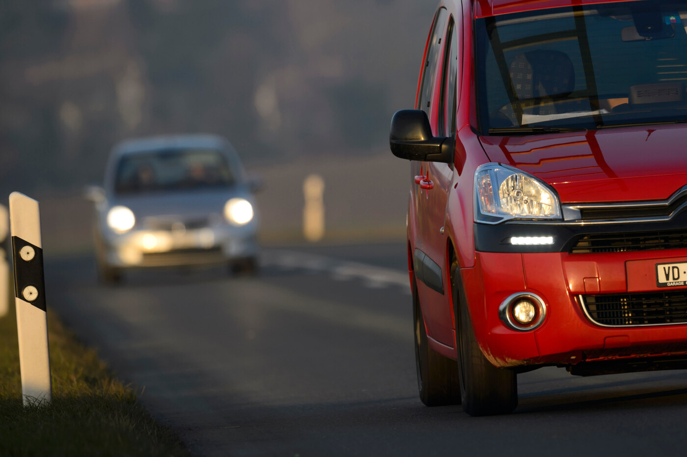 Abblenden: Dies gilt nicht nur bei einem vorausfahrenden Fahrzeug, sondern auch wenn ein Wildtier auf der Strasse auftaucht.